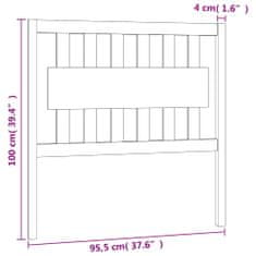 Vidaxl Čelo postele 95,5 x 4 x 100 cm masivní borovice