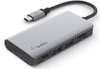 Belkin CONNECT USB-C 4v1 Multiport adaptér, šedý, AVC006btSGY