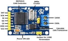 HADEX CAN bus modul MCP2515 TJA1050 pro Arduino