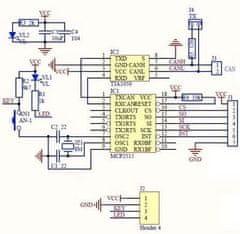 HADEX CAN bus modul MCP2515 TJA1050 pro Arduino