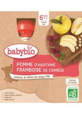 Babybio Jablko malina 4x 90 g