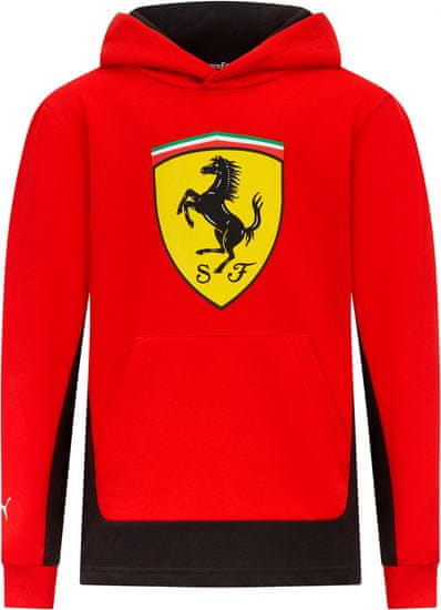 Ferrari mikina BIG SHIELD 23 dětská černo-žluto-červená