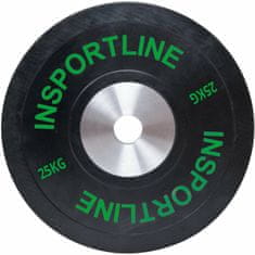 inSPORTline Gumový kotouč Bumper Plate 25 kg 50 mm