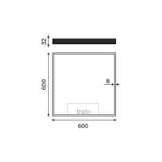 NIMCO ZPC 13066-90 Černé LED zrcadlo 600x600 - Nimco