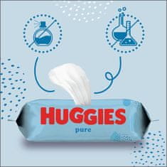 3x HUGGIES Pure Triplo Ubrousky vlhčené 56x3 ks