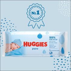 Huggies HUGGIES Single Pure Ubrousky vlhčené 56 ks