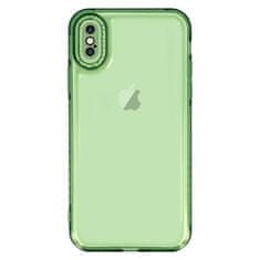 MobilPouzdra.cz Kryt Crystal 2mm pro Apple iPhone X/XS , barva čirá , barva zelená