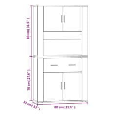 Vidaxl Skříň highboard černá kompozitní dřevo