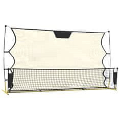 Vidaxl Fotbalový rebounder černý a žlutý 183 x 85 x 120 cm polyester