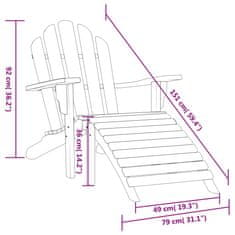 Greatstore Zahradní židle Adirondack s podnožkou masivní teakové dřevo