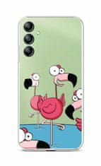 TopQ Kryt Samsung A14 5G Cartoon Flamingos 93016