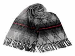 Kraftika 1ks šedá světlá šátek / šála typu pashmina s třásněmi