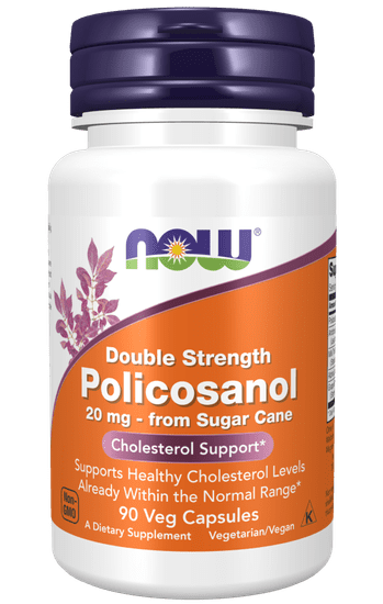 NOW Foods Policosanol 20 mg, 90 rostlinných kapslí