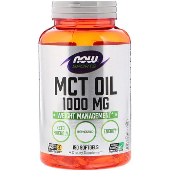 NOW Foods MCT olej, 1000mg, 150 softgel kapslí