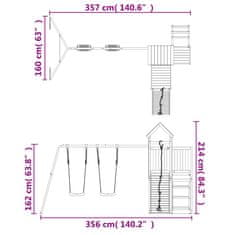 Vidaxl Dětské hřiště na zahradu impregnované borové dřevo