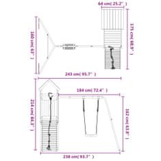 Vidaxl Dětské hřiště na zahradu impregnované borové dřevo