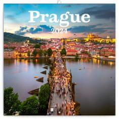 Presco Group Poznámkový kalendář Praha 2024, 30 × 30 cm