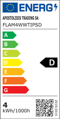 Diolamp  LED Filament žárovka čirá Candle Flame CF35 4W/230V/E14/2700K/570Lm/360°/Step Dim