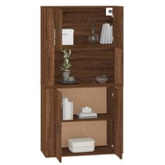 Vidaxl Skříň highboard hnědý dub kompozitní dřevo