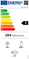 ECG chladnička ERB 21732 WE + prodloužená záruka na 5 let