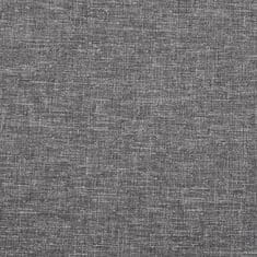 Petromila Skládací kočárek pro psa šedý 100 x 49 x 96 cm lněná tkanina