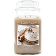 Village Candle Chai Tea Latte 602g vonná svíčka ve skle Čaj s mlékem a skořicí