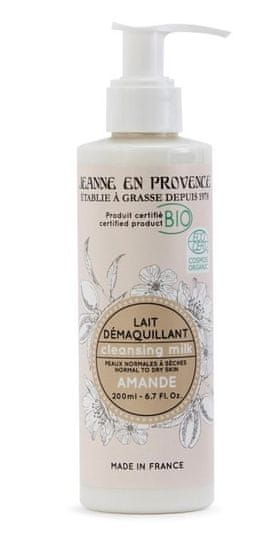 Jeanne En Provence BIO cleansing milk 200ml čistící pleťové mléko Mandle