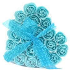 Mýdlové květy Srdce modré růže 24ks