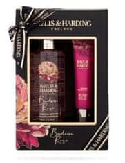 Baylis & Harding Boudoire rose lips & body set Tajemná růže body spray a balzám na rty