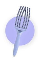 Olivia Garden Fingerbrush Love Pearl Blue zakřivený plochý kartáč na vlasy