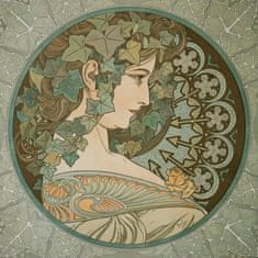 Grooters Poznámkový kalendář Alfons Mucha 2024, 30 × 30 cm