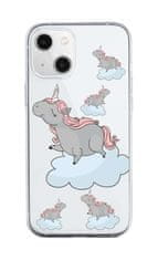 TopQ Kryt iPhone 13 silikon Grey Unicorns 64636