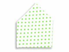 SOONRICH Šátek zelené puntíky na bílé