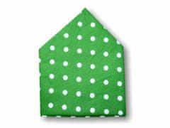 SOONRICH Šátek bílý puntík na zelené