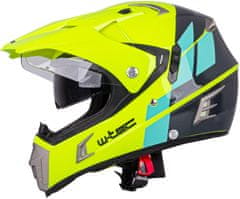 W-TEC Moto přilba Dualsport (Velikost: XL (61-62), Barva: Fluo Yellow-Blue)