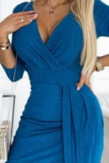 Numoco Dámské společenské šaty Gynece mořská modrá S