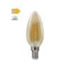  LED Filament Candle žárovka Amber C35 4W/230V/E14/2700K/500Lm/360°/Step Dim