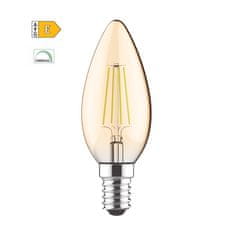 Diolamp  LED Filament Candle žárovka Amber C35 5W/230V/E14/2700K/620Lm/360°/Dim