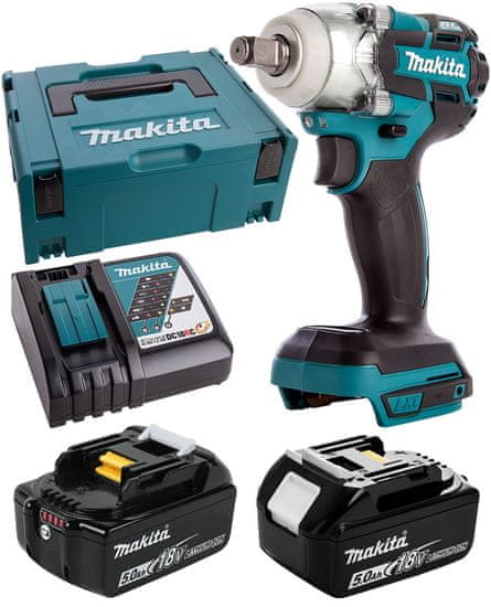 Makita Rázový utahovák 18V 2x5Ah 1/2 285Nm DTW285RTJ