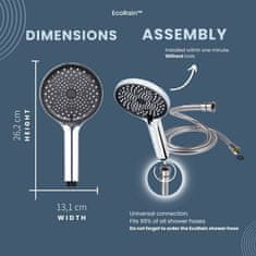 Ecorain Úsporná sprchová hlavice Charly 13 cm - černá