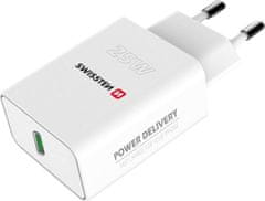 SWISSTEN Swissten síťový adaptér Power Delivery 25 W pro iPhone a Samsung (ECO balení) bílý