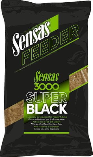Sensas Krmítková směs 3000 Feeder Super Black 1kg