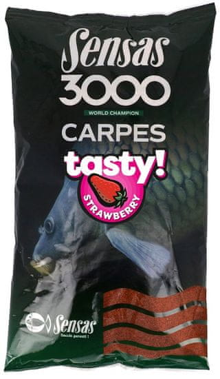 Sensas Krmítková směs 3000 Carp Tasty Strawberry 1kg