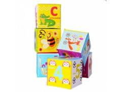 sarcia.eu Měkké bloky, hračky pro miminko 6m+, 6 ks. Bam bam Uniwersalny