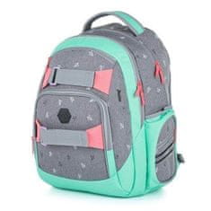 Karton P+P Oxybag Studentský batoh Oxy Style Grey tyrkys