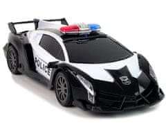 Lean-toys Auto Závodní R/C Policie Na Dálkové Ovládání Policejní + Dobíjecí