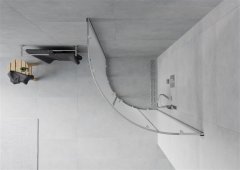 Mexen Rio čtvrtkruhový sprchový kout 90x90, mražené sklo, chrom (863-090-090-01-30)