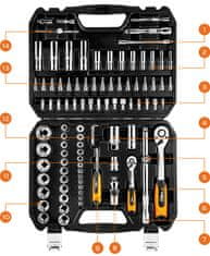 NEO Tools  Gola sada 1, 4, 1/2" CrV sada 94 ks