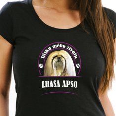 STRIKER Dámské tričko Lhasa apso Barva: Černá, Velikost: S