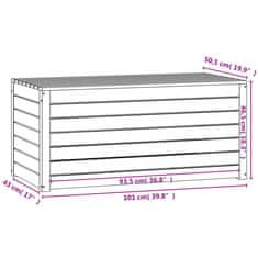 Petromila Zahradní box medově hnědý 101x50,5x46,5 cm masivní borové dřevo